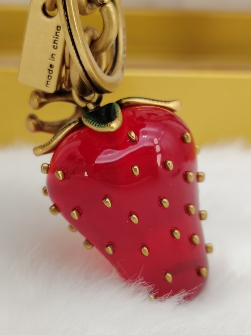 Coach Strawberry Bag Charm - Picture 2 of 6